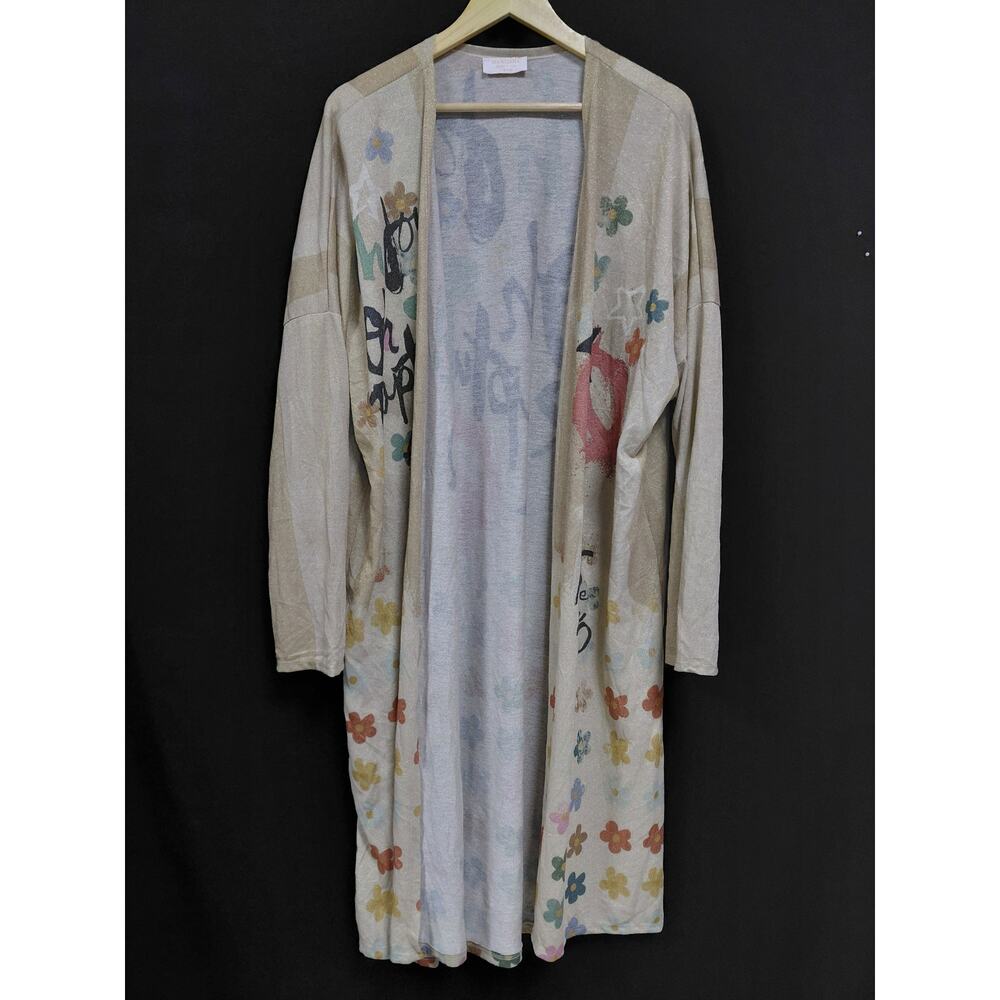 MARISIMA One Made in Italy Graphic Print Cardigan Knit Long Size one size